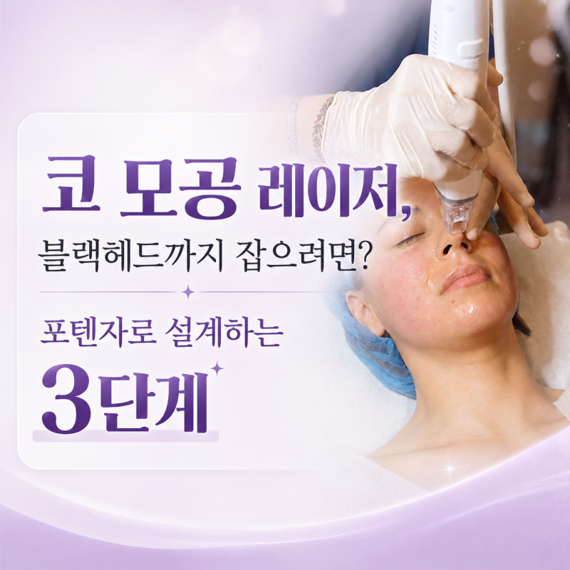코 모공 레이저, 블랙헤드까지 잡으려면? 포텐자로 설계하는 3단계 사진 16